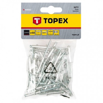 43E502 -  Popszegecs TOPEX 4.8x10 50 darab   43E502 - 1