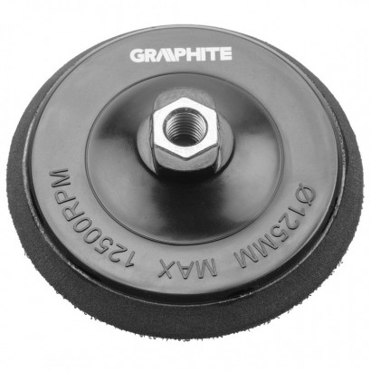 55H827 -  Rugalmas csiszoló tányér GRAPHITE 124mm M14   55H827 - 1
