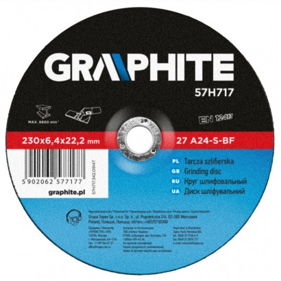 57H717 -  Tisztítókorong fém 230x6.4 GRAPHITE   57H717 - 1